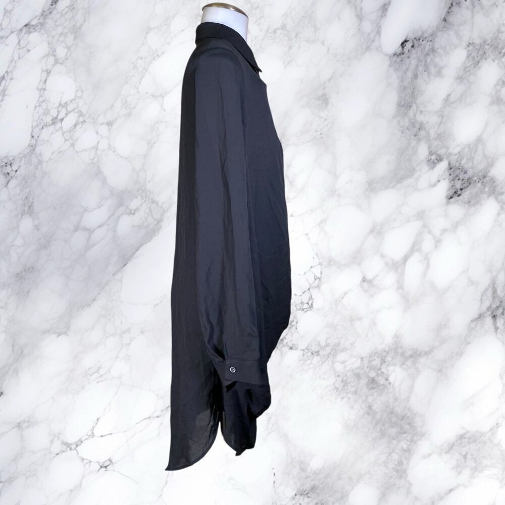 Krisa Drape Button Front Mini - Black - Picture 7 of 7